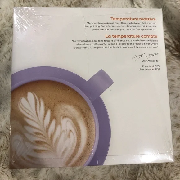 💥 EMBER 2 Temperature Control Mug with Sliding Lid - Lavender NIB - Picture 7 of 9